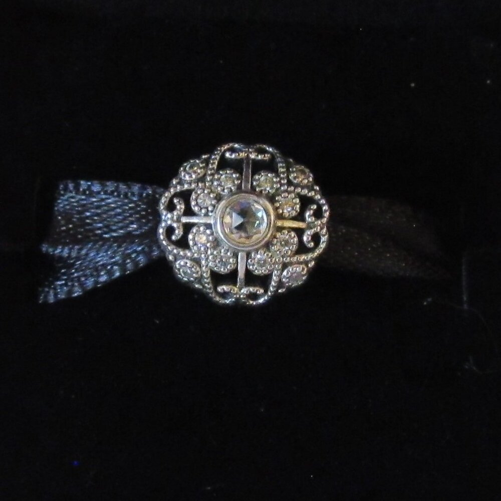 Authentic PANDORA Fairytale Bloom Charm Bead Silver 925 ALE 791961CZ Box RETIRED